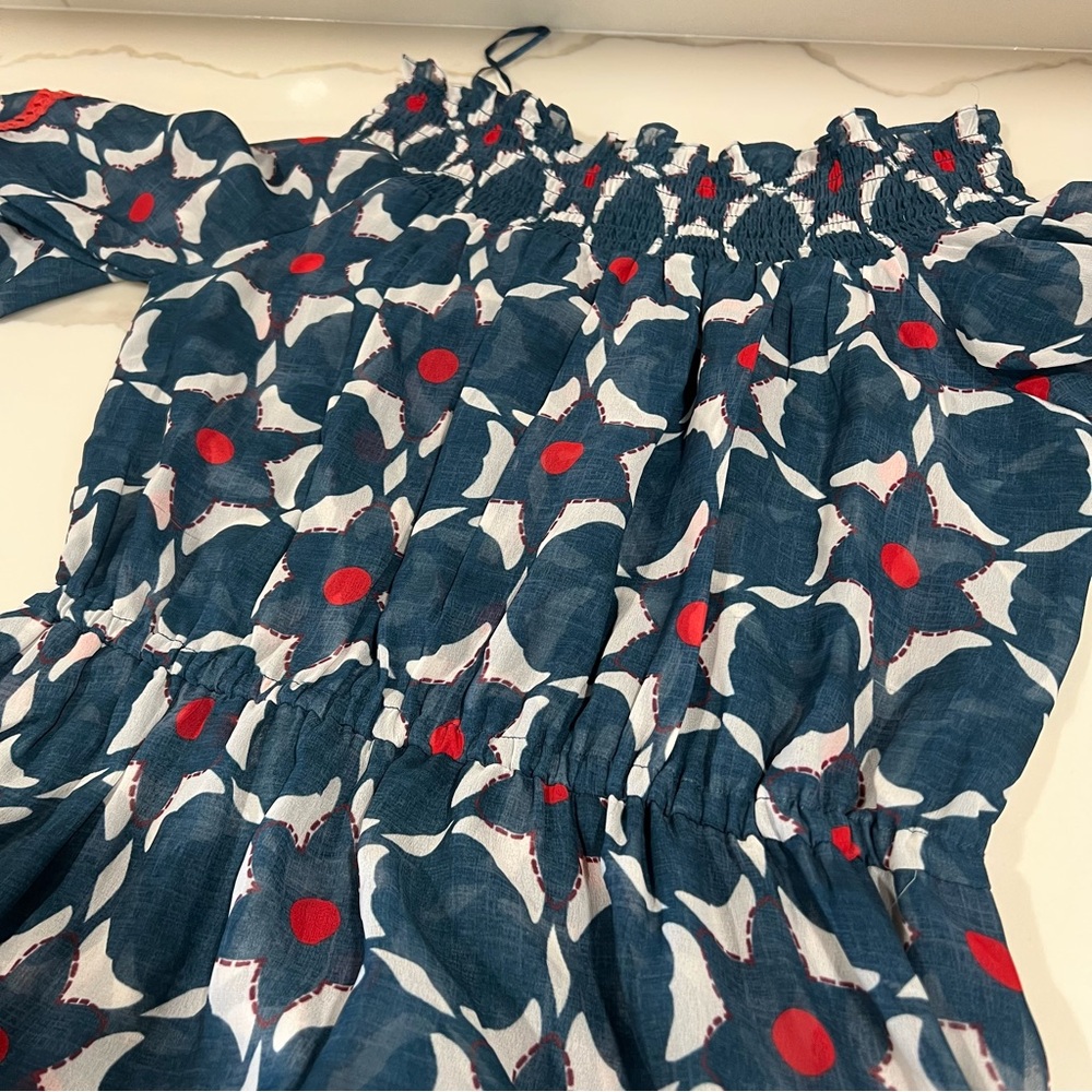 Anthropologie Sachin & Babi women’s size 8 mosaic off the shoulder midi dress - Picture 12 of 13